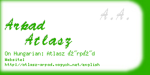 arpad atlasz business card